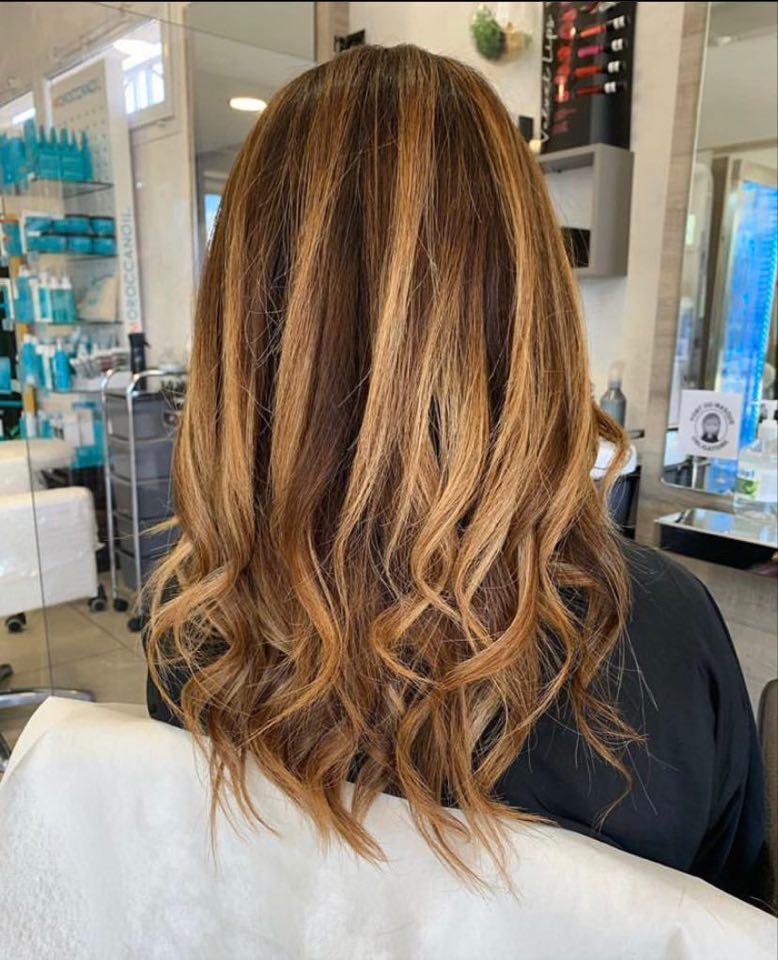 Balayage blond chaud