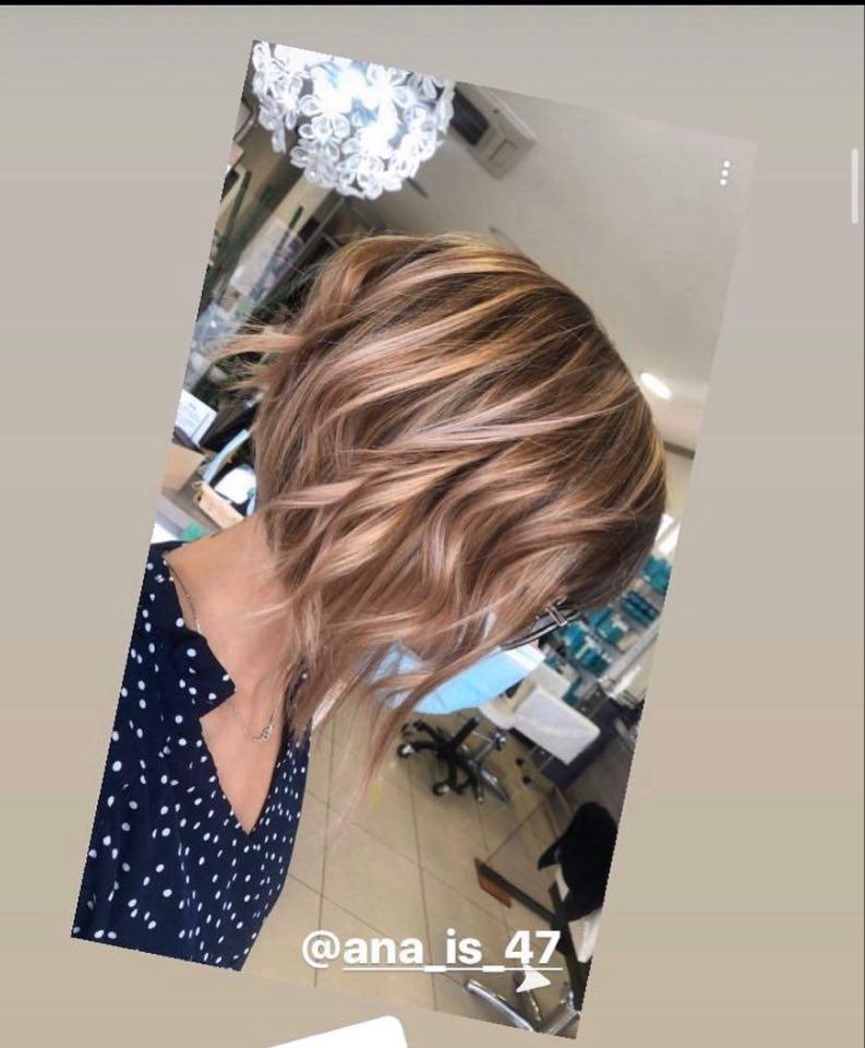 Mèches rose gold