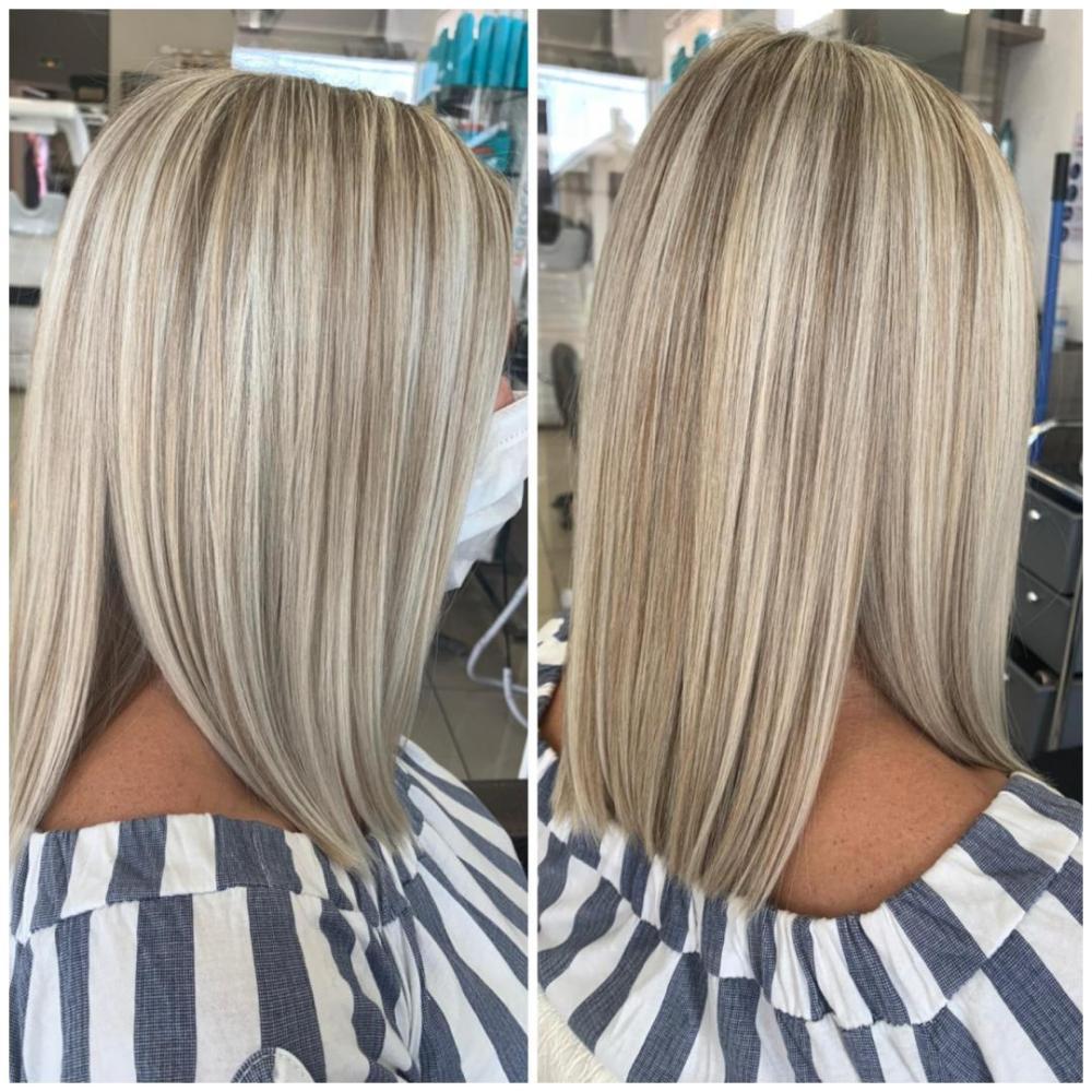 Mèches blond polaire