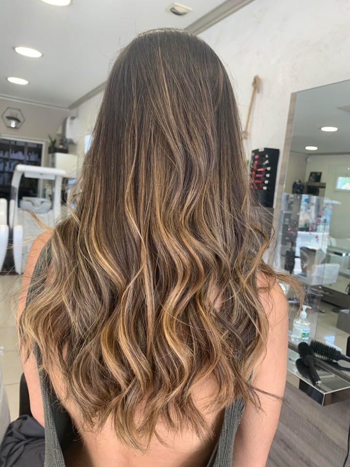 Balayage blond miel